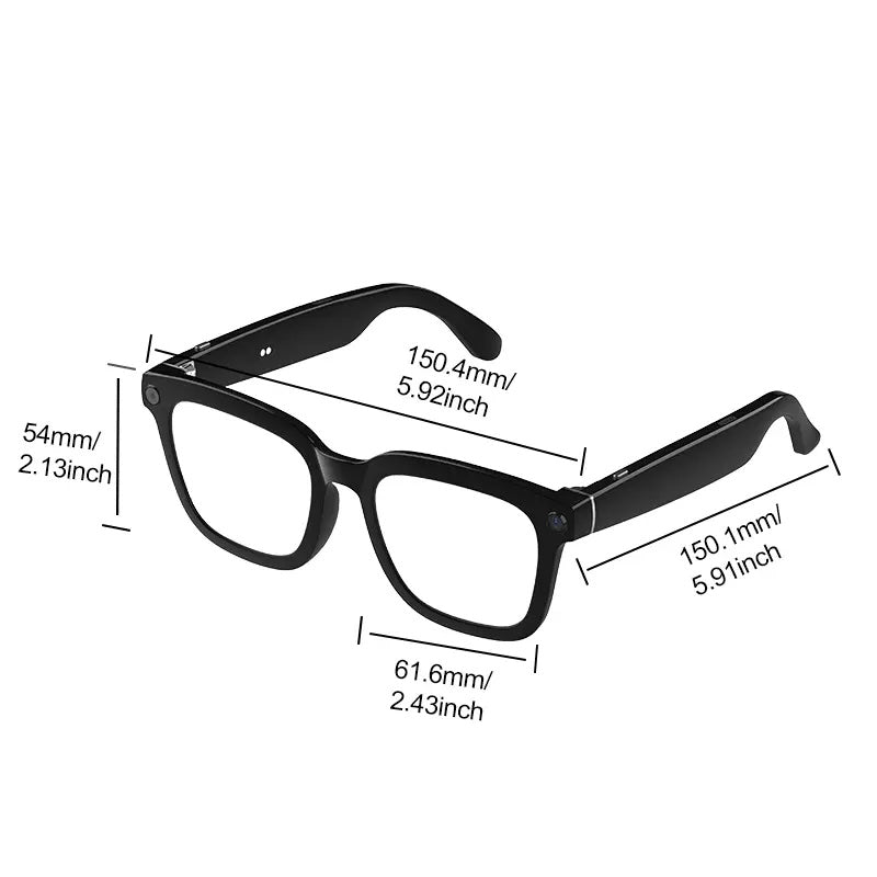4K AI Smart Glasses with Camera, Bluetooth, Music & Translation