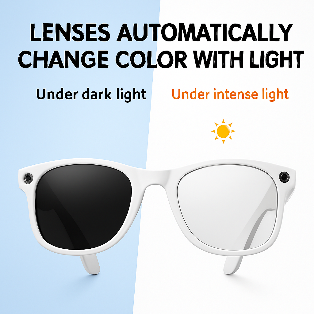 4K AI Smart Glasses with Camera, Bluetooth, Music & Translation