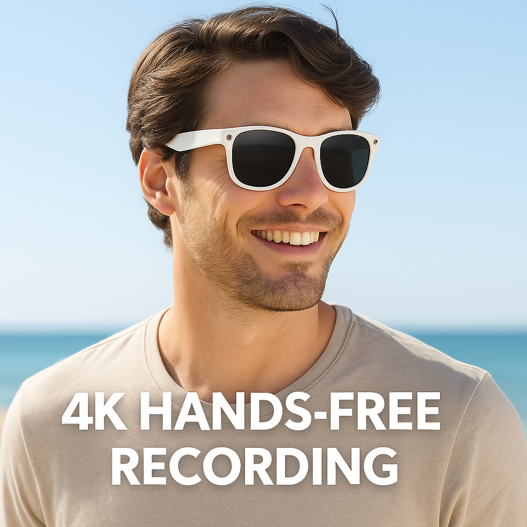 4K AI Smart Glasses with Camera, Bluetooth, Music & Translation