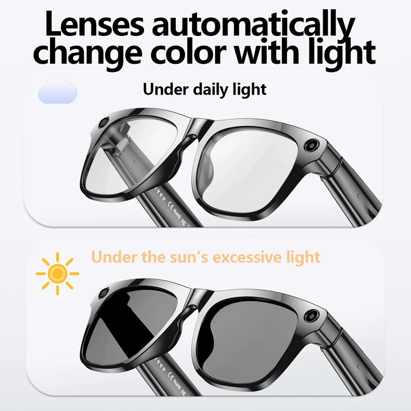 4K AI Smart Glasses with Camera, Bluetooth, Music & Translation